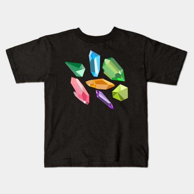 Crystals Kids T-Shirt by ElviaMontemayor